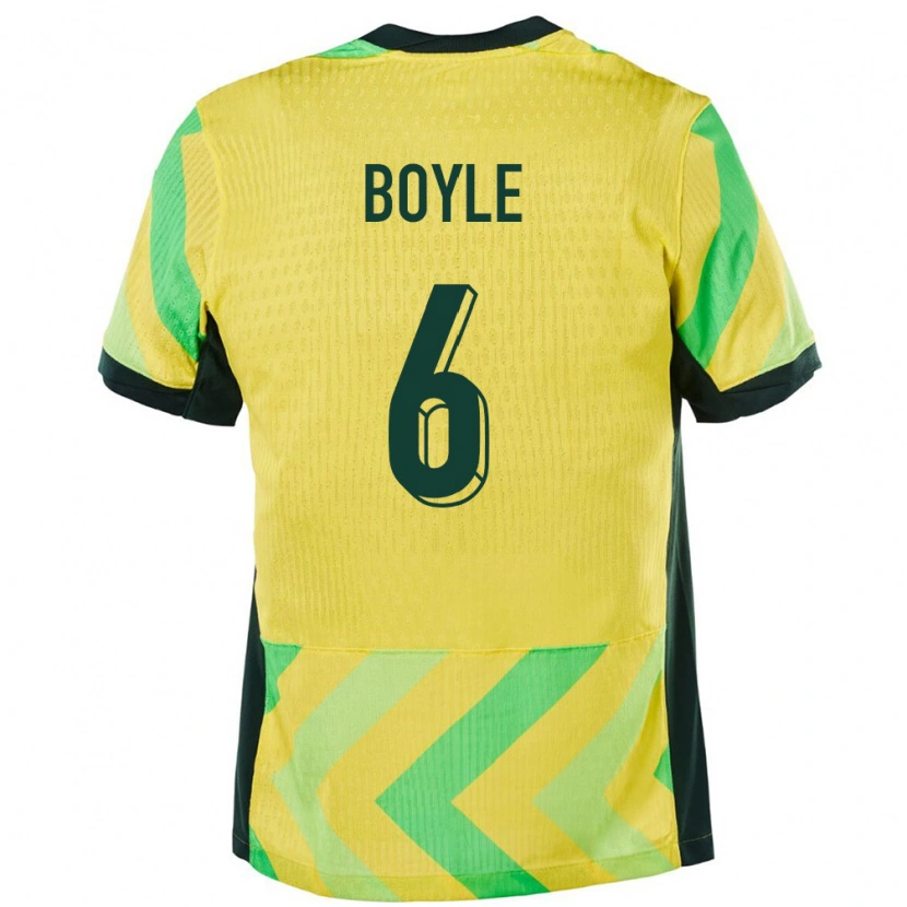 Danxen Kinderen Australië Martin Boyle #6 Goud Thuisshirt Thuistenue 24-26 T-Shirt