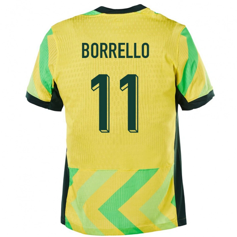 Danxen Kinderen Australië Brandon Borrello #11 Goud Thuisshirt Thuistenue 24-26 T-Shirt