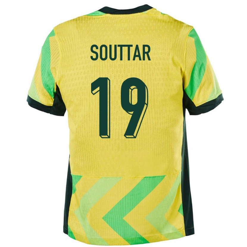 Danxen Kinderen Australië Harry Souttar #19 Goud Thuisshirt Thuistenue 24-26 T-Shirt