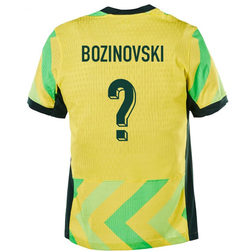 Danxen Kinderen Australië Rhys Bozinovski #0 Goud Thuisshirt Thuistenue 24-26 T-Shirt