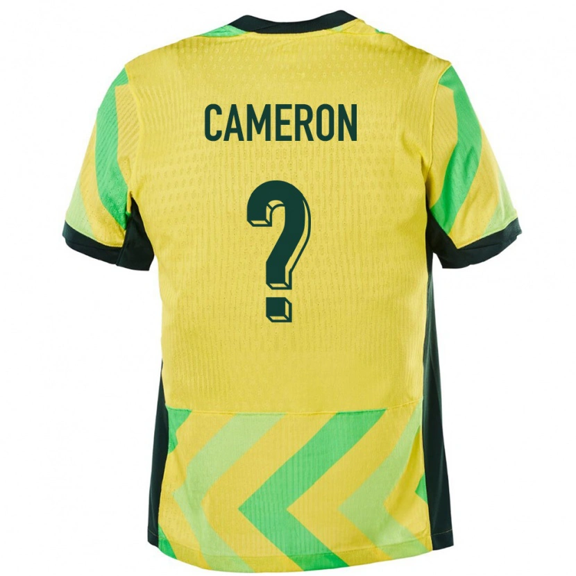 Danxen Kinderen Australië Jesse Cameron #0 Goud Thuisshirt Thuistenue 24-26 T-Shirt