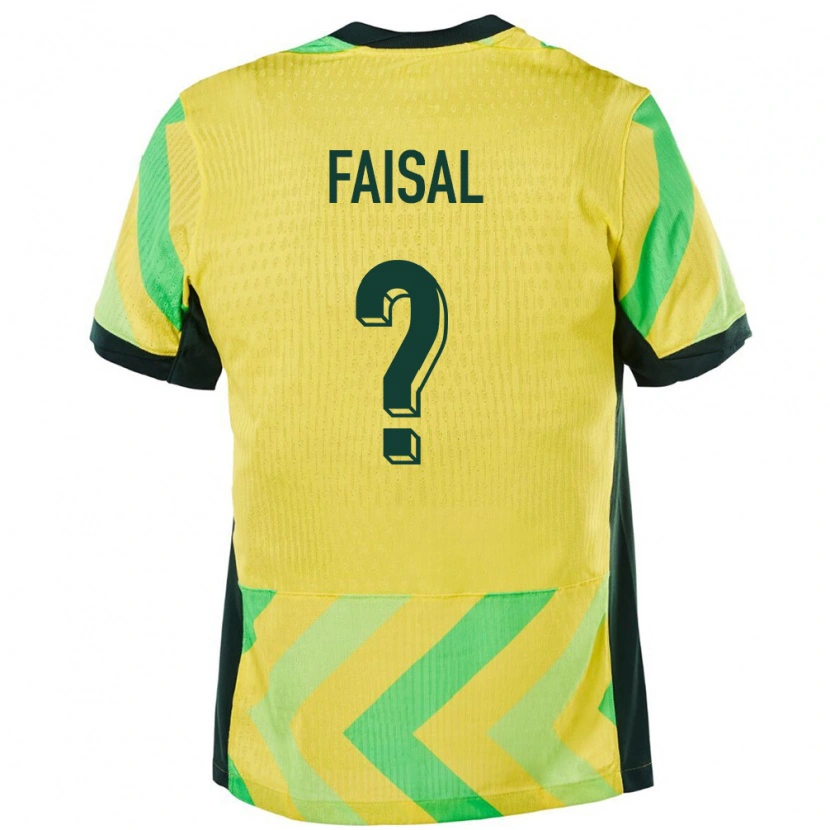 Danxen Kinderen Australië Abdelelah Faisal #0 Goud Thuisshirt Thuistenue 24-26 T-Shirt