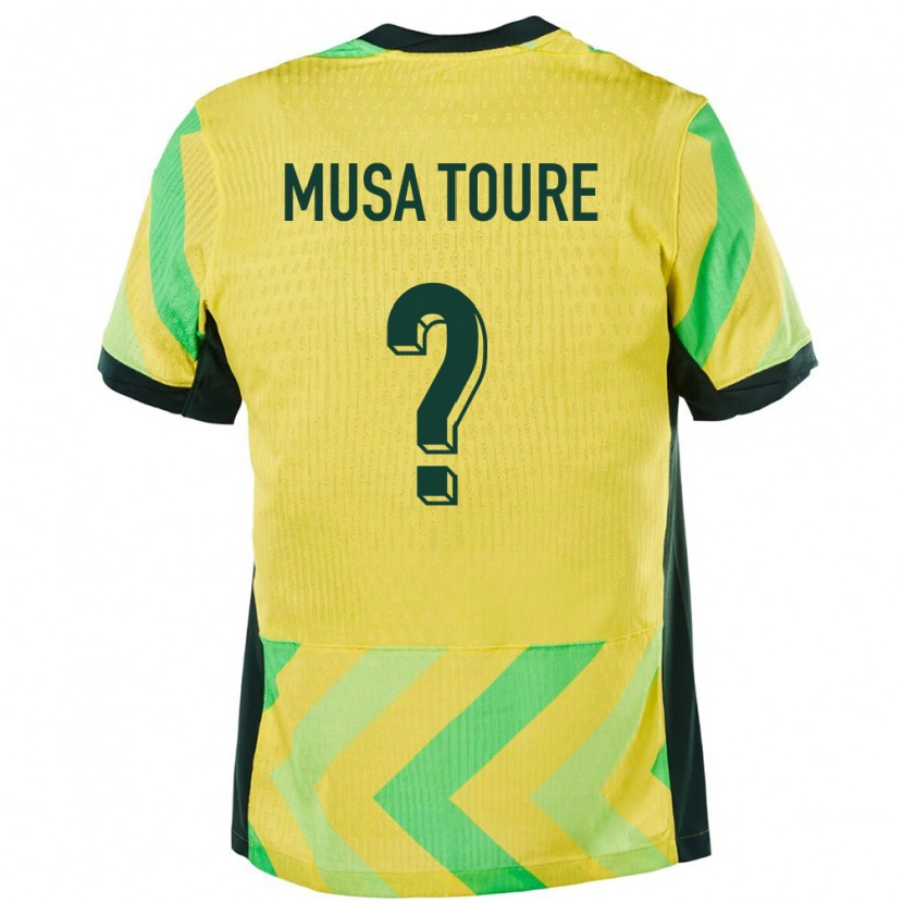 Danxen Kinderen Australië Musa Toure #0 Goud Thuisshirt Thuistenue 24-26 T-Shirt