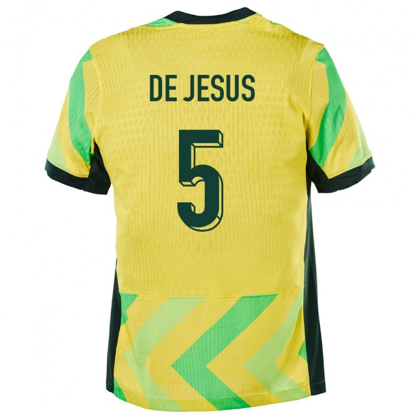 Danxen Kinderen Australië Zac De Jesus #5 Goud Thuisshirt Thuistenue 24-26 T-Shirt