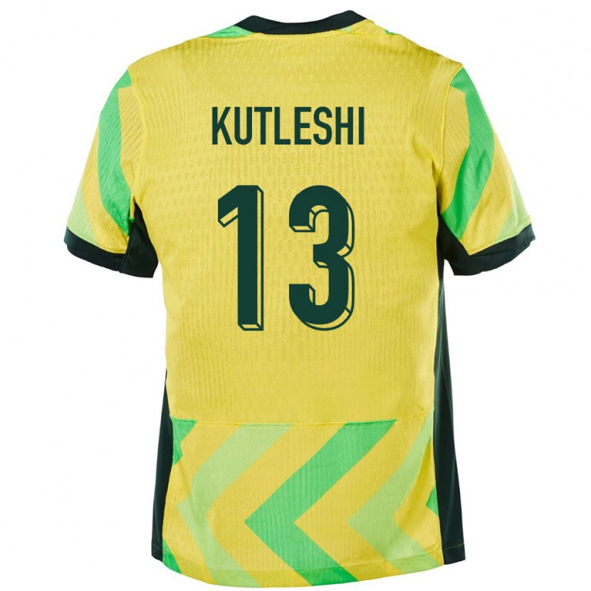 Danxen Kinderen Australië Besian Kutleshi #13 Goud Thuisshirt Thuistenue 24-26 T-Shirt