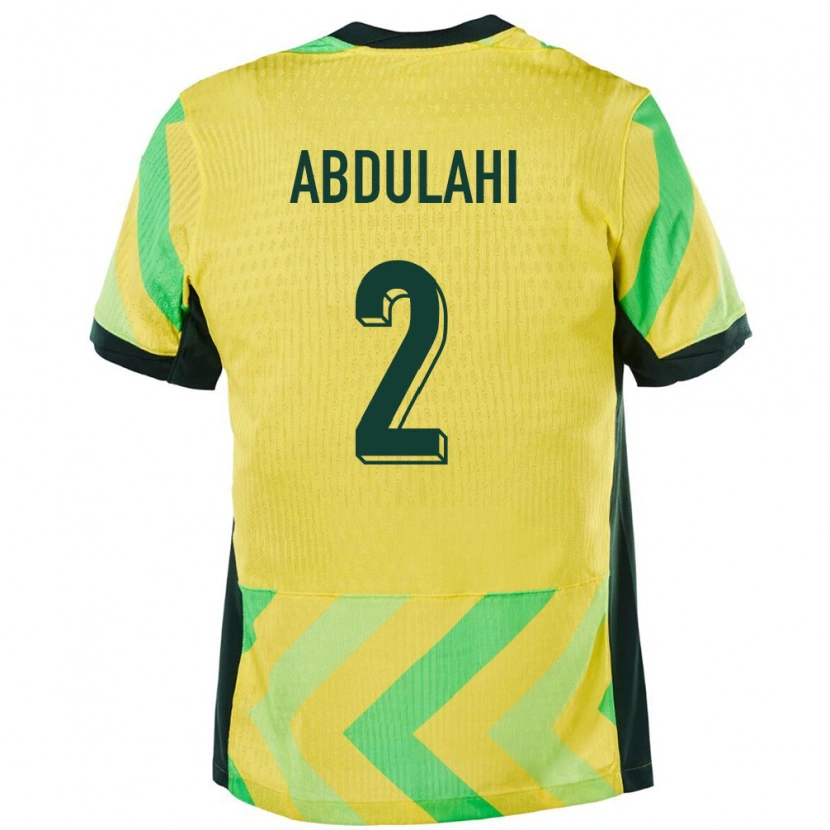 Danxen Kinderen Australië Idrus Abdulahi #2 Goud Thuisshirt Thuistenue 24-26 T-Shirt