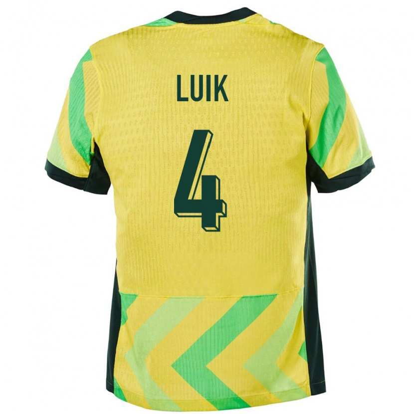 Danxen Kinderen Australië Aivi Luik #4 Goud Thuisshirt Thuistenue 24-26 T-Shirt
