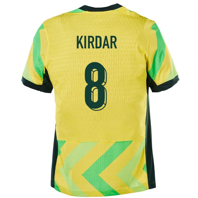 Danxen Kinderen Australië Birkan Kirdar #8 Goud Thuisshirt Thuistenue 24-26 T-Shirt