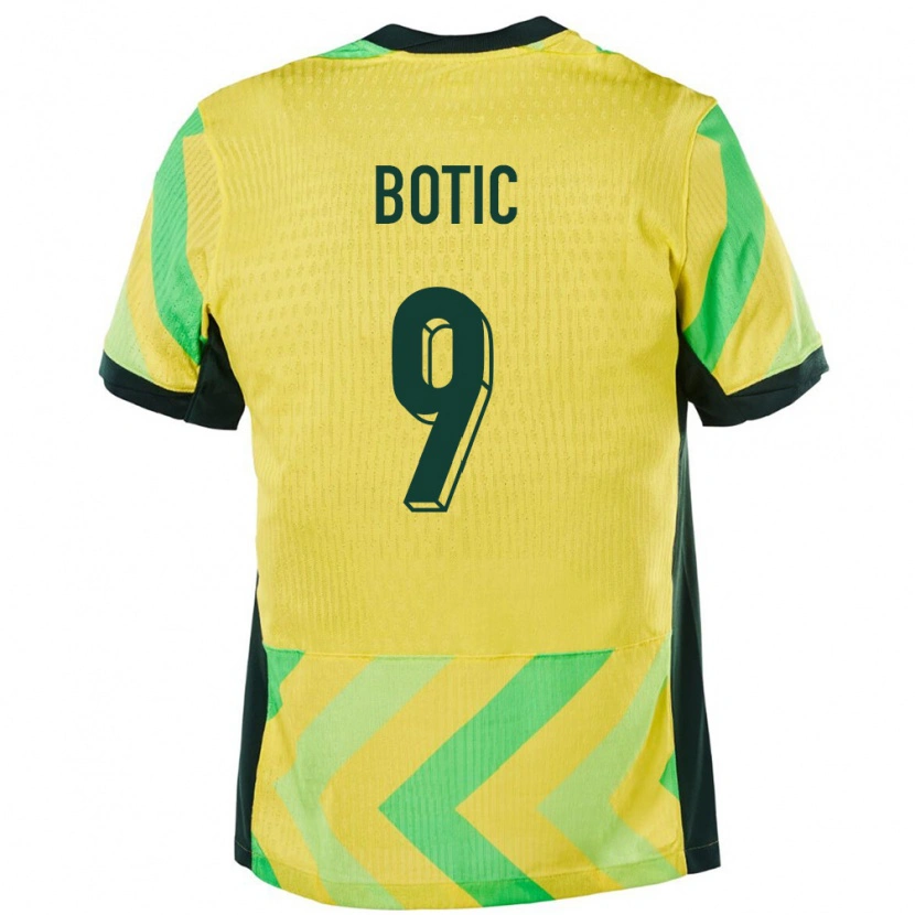 Danxen Kinderen Australië Noah Botic #9 Goud Thuisshirt Thuistenue 24-26 T-Shirt