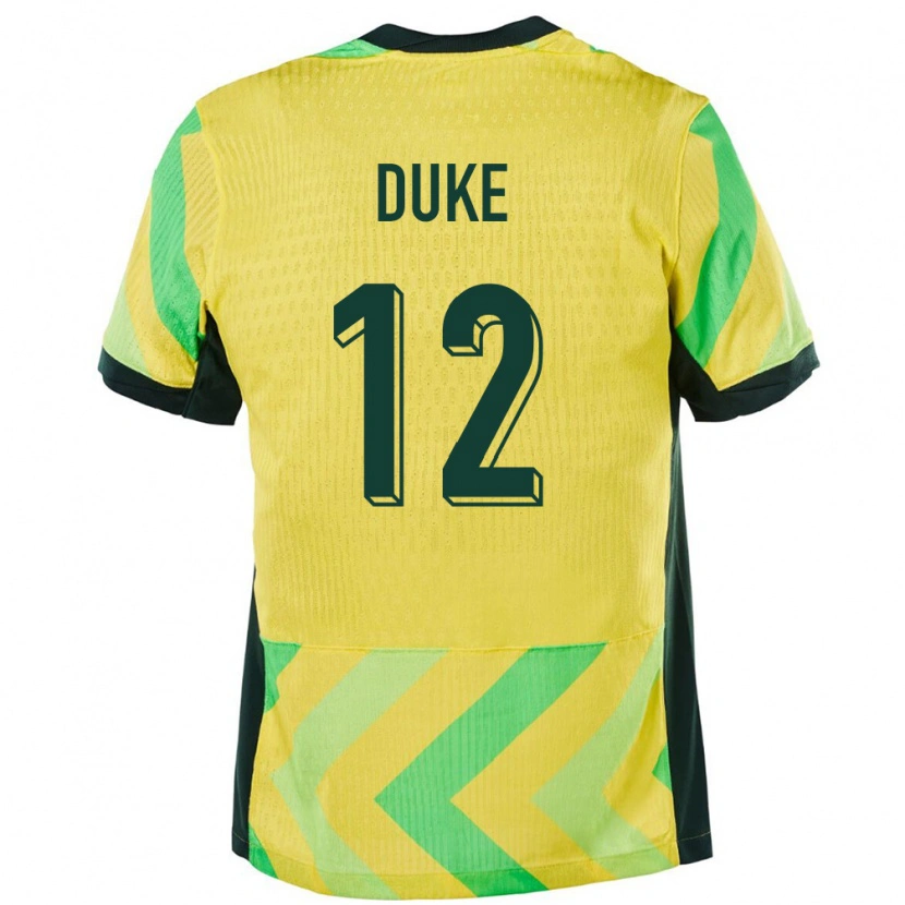Danxen Kinderen Australië Mitch Duke #12 Goud Thuisshirt Thuistenue 24-26 T-Shirt