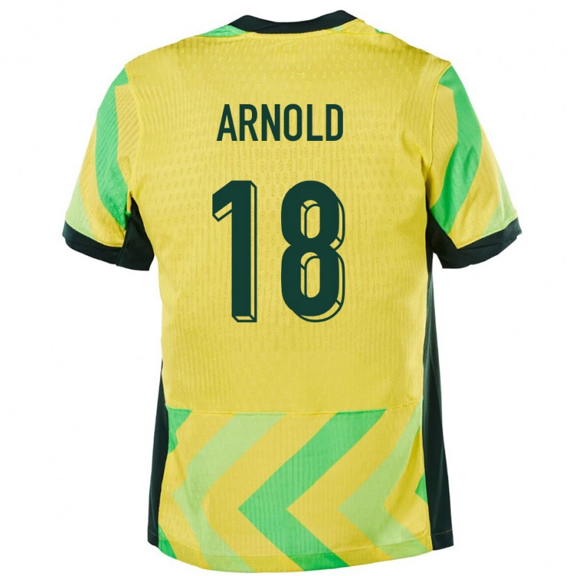Danxen Kinderen Australië Mackenzie Arnold #18 Goud Thuisshirt Thuistenue 24-26 T-Shirt