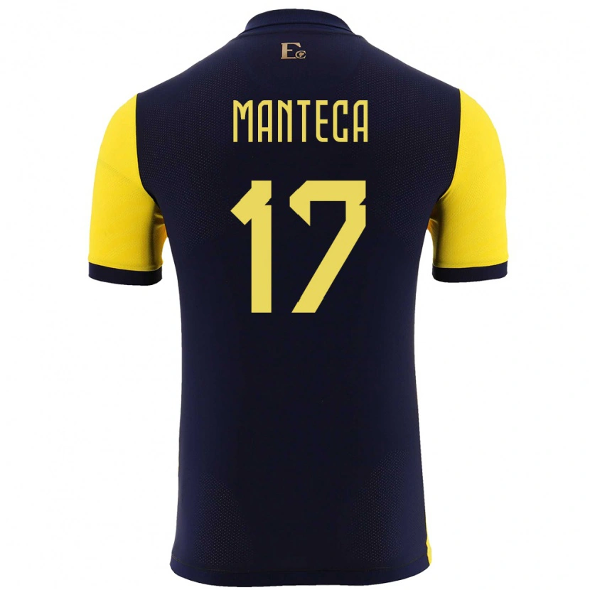 Danxen Kinderen Ecuador Demcy Manteca #17 Geel Thuisshirt Thuistenue 24-26 T-Shirt