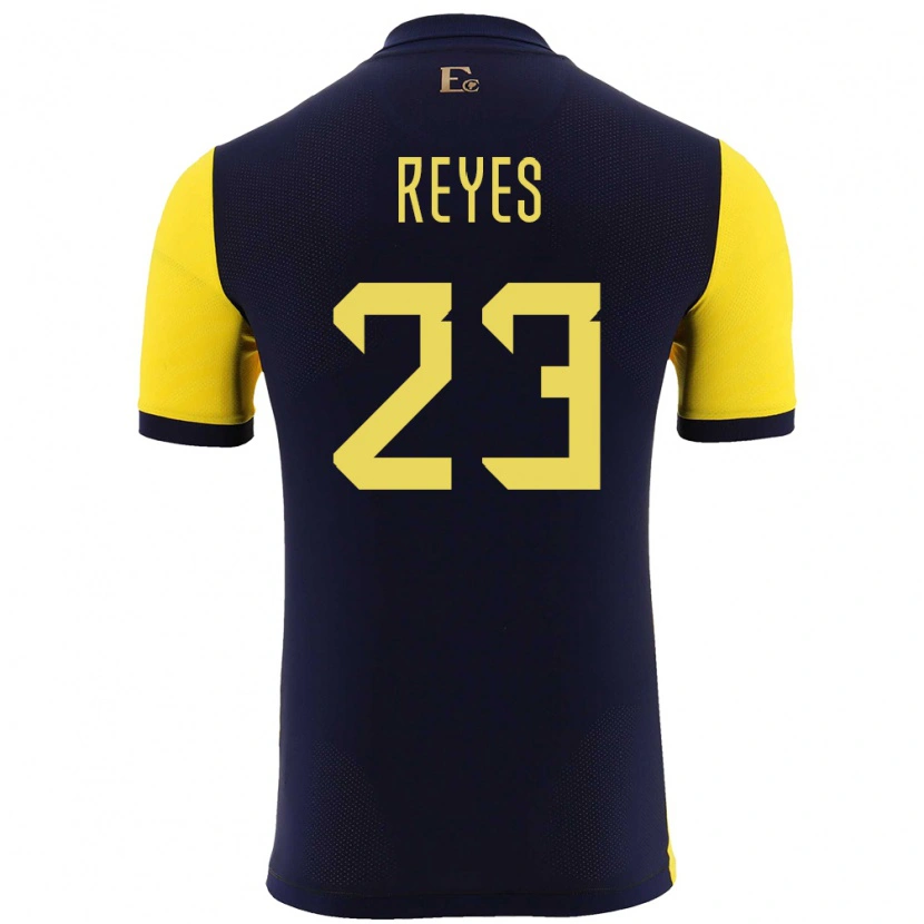 Danxen Kinderen Ecuador Maikel Reyes #23 Geel Thuisshirt Thuistenue 24-26 T-Shirt