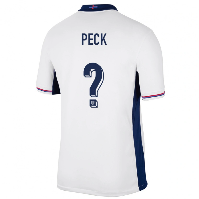 Danxen Kinderen Engeland Sydie Peck #0 Wit Thuisshirt Thuistenue 24-26 T-Shirt