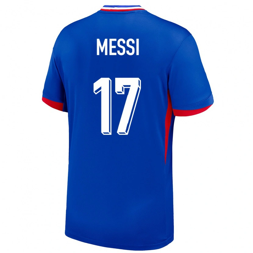 Danxen Kinderen Frankrijk Rayane Messi #17 Blauw Thuisshirt Thuistenue 24-26 T-Shirt