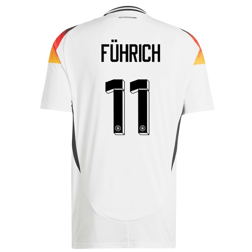 Danxen Kinderen Duitsland Chris Führich #11 Wit Thuisshirt Thuistenue 24-26 T-Shirt
