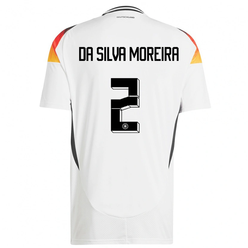 Danxen Kinderen Duitsland Eric Da Silva Moreira #2 Wit Thuisshirt Thuistenue 24-26 T-Shirt