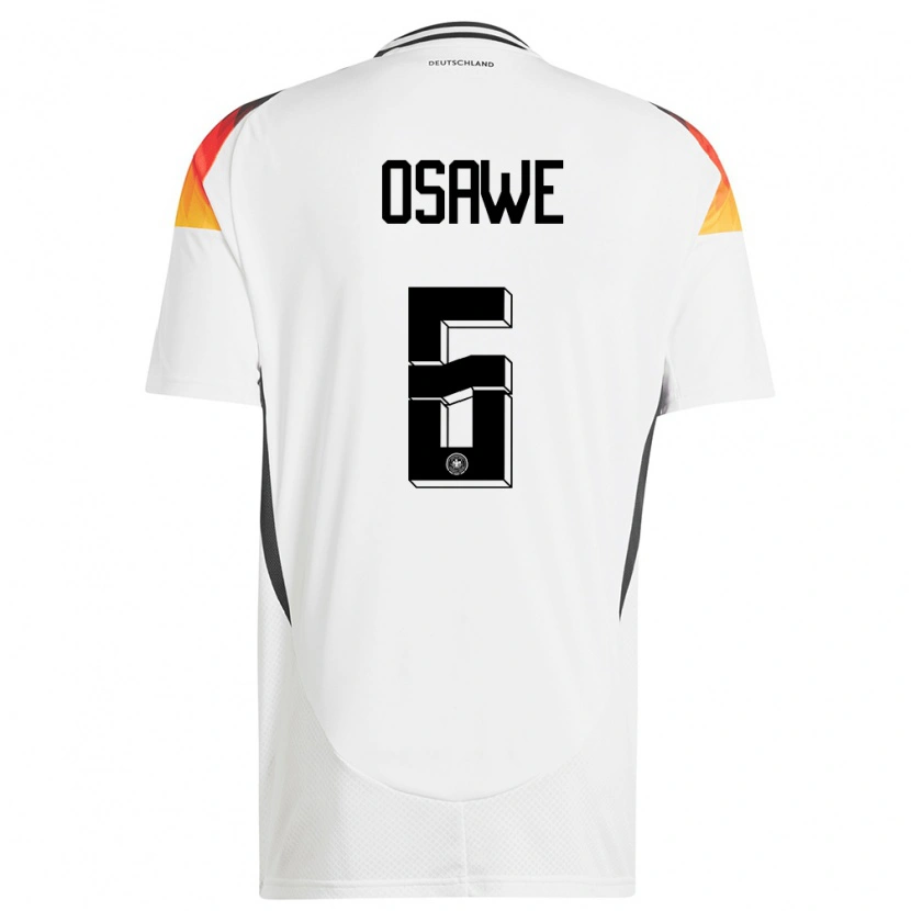 Danxen Kinderen Duitsland Winners Osawe #6 Wit Thuisshirt Thuistenue 24-26 T-Shirt