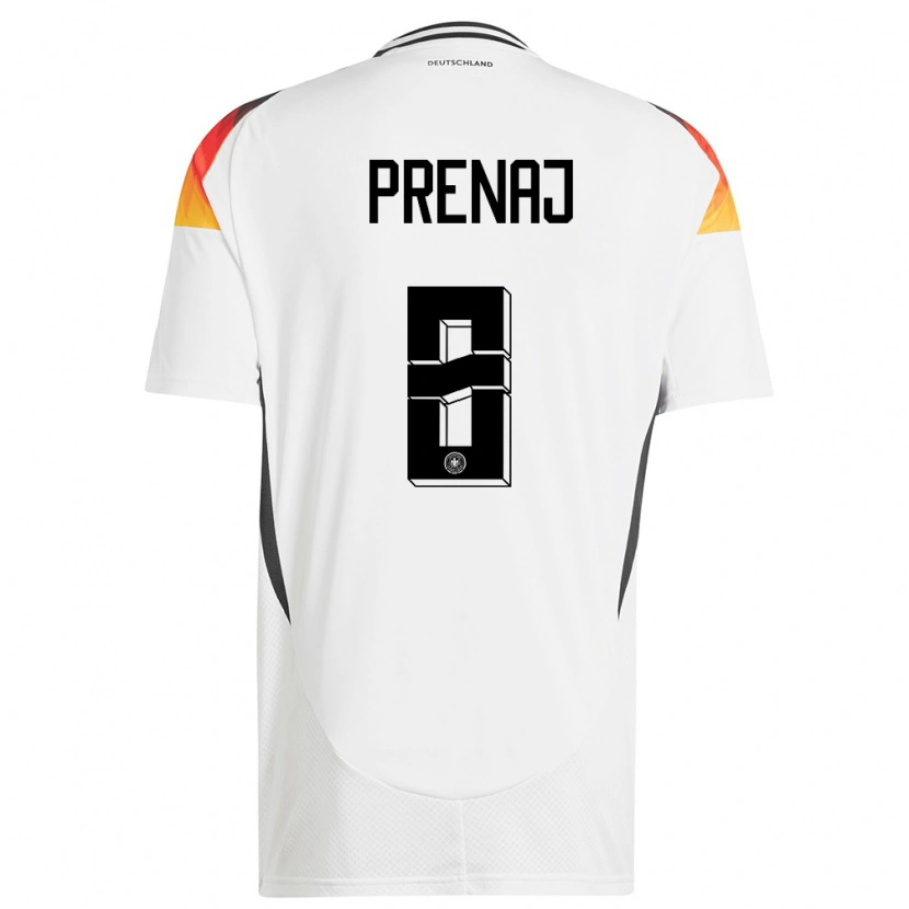 Danxen Kinderen Duitsland Christian Prenaj #8 Wit Thuisshirt Thuistenue 24-26 T-Shirt