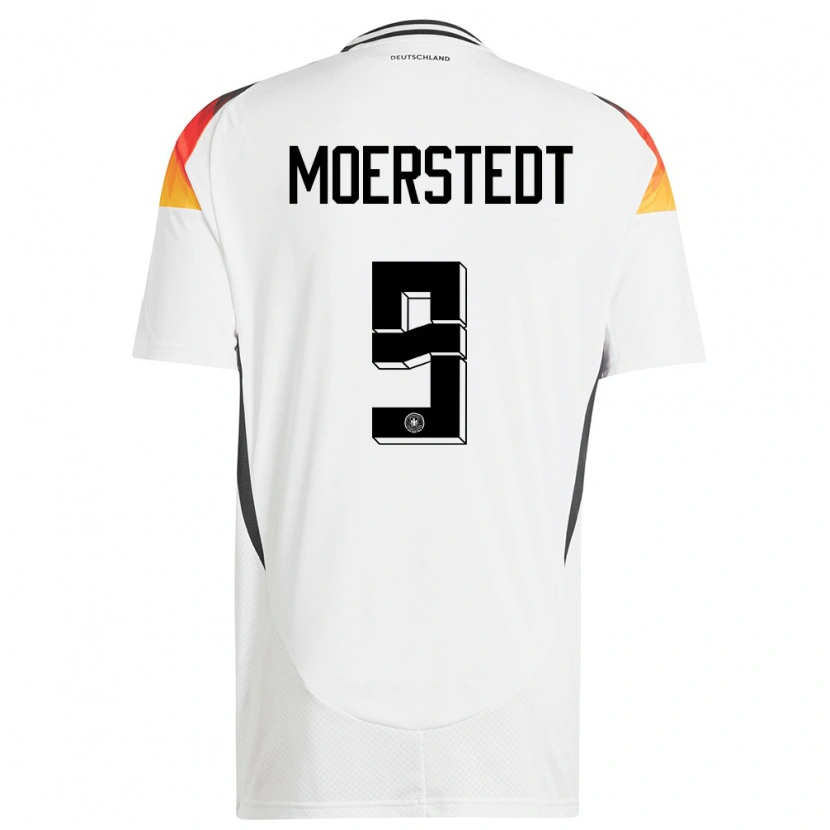 Danxen Kinderen Duitsland Max Moerstedt #9 Wit Thuisshirt Thuistenue 24-26 T-Shirt