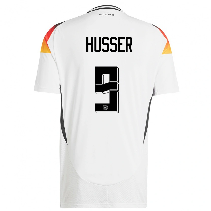 Danxen Kinderen Duitsland Denis Husser #9 Wit Thuisshirt Thuistenue 24-26 T-Shirt