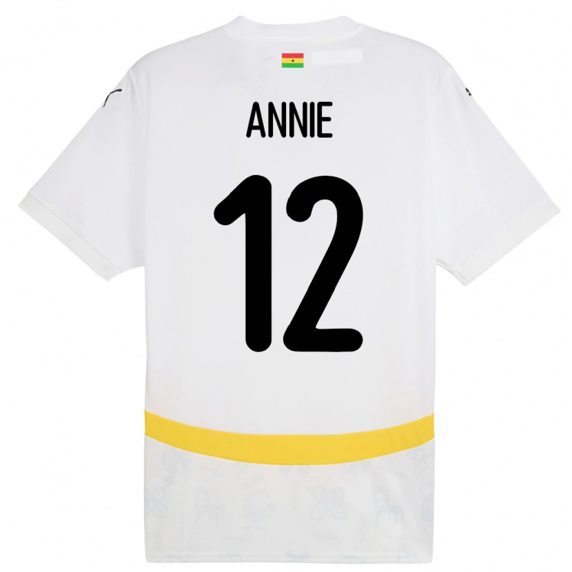 Danxen Kinderen Ghana Henrietta Annie #12 Wit Thuisshirt Thuistenue 24-26 T-Shirt