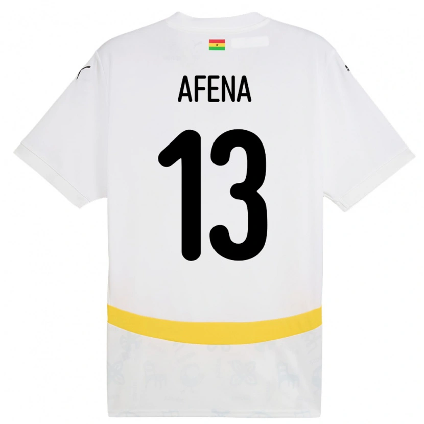 Danxen Kinderen Ghana Felix Afena-Gyan #13 Wit Thuisshirt Thuistenue 24-26 T-Shirt