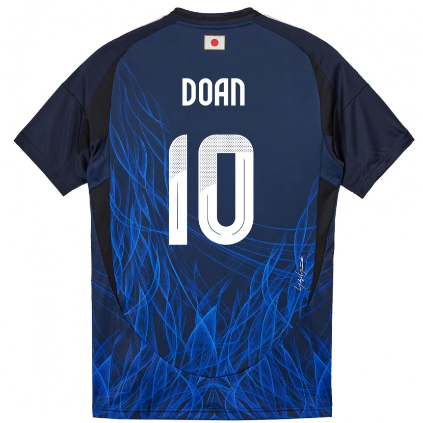 Danxen Kinderen Japan Ritsu Doan #10 Donkerblauw Thuisshirt Thuistenue 24-26 T-Shirt