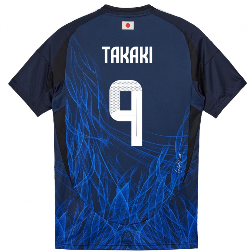 Danxen Kinderen Japan Eito Takaki #9 Donkerblauw Thuisshirt Thuistenue 24-26 T-Shirt