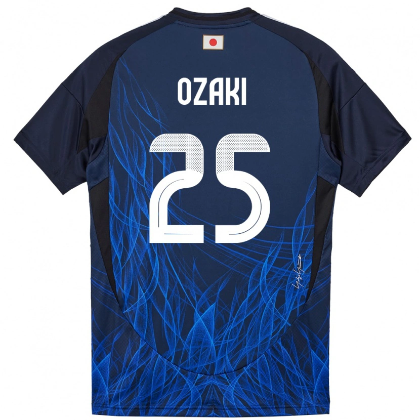 Danxen Kinderen Japan Kairu Ozaki #25 Donkerblauw Thuisshirt Thuistenue 24-26 T-Shirt