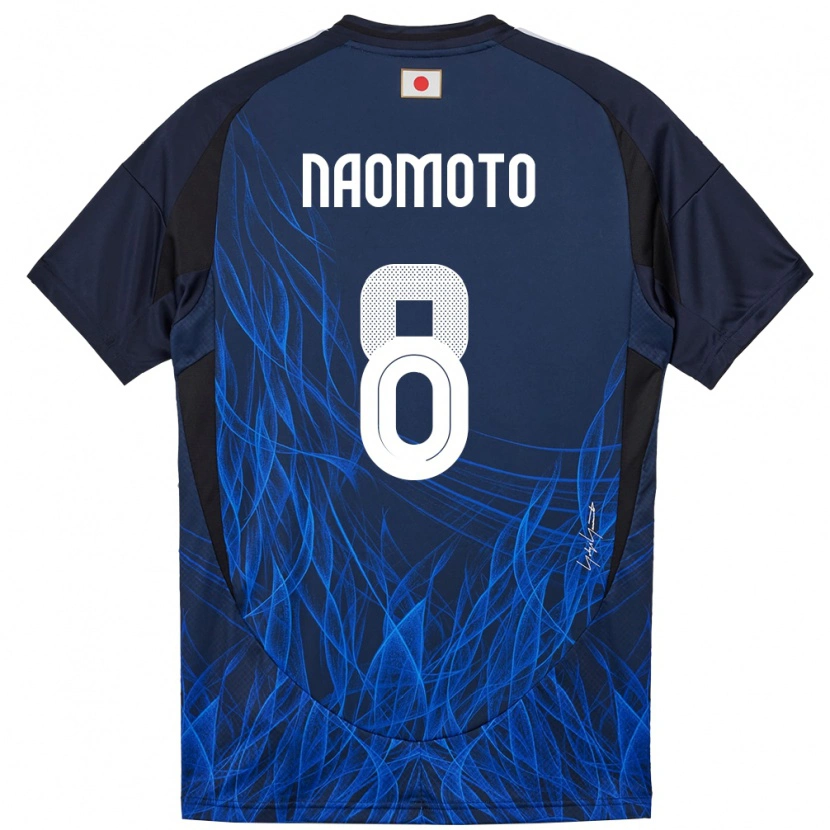 Danxen Kinderen Japan Hikaru Naomoto #8 Donkerblauw Thuisshirt Thuistenue 24-26 T-Shirt