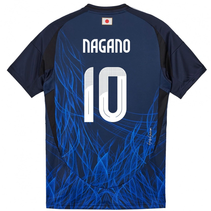 Danxen Kinderen Japan Fuka Nagano #10 Donkerblauw Thuisshirt Thuistenue 24-26 T-Shirt