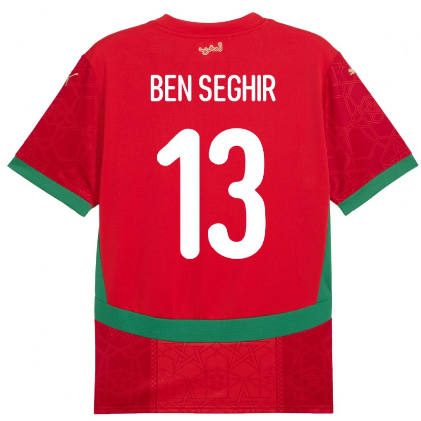Danxen Kinderen Marokko Eliesse Ben Seghir #13 Rood Thuisshirt Thuistenue 24-26 T-Shirt