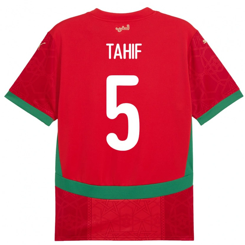 Danxen Kinderen Marokko Adil Tahif #5 Rood Thuisshirt Thuistenue 24-26 T-Shirt