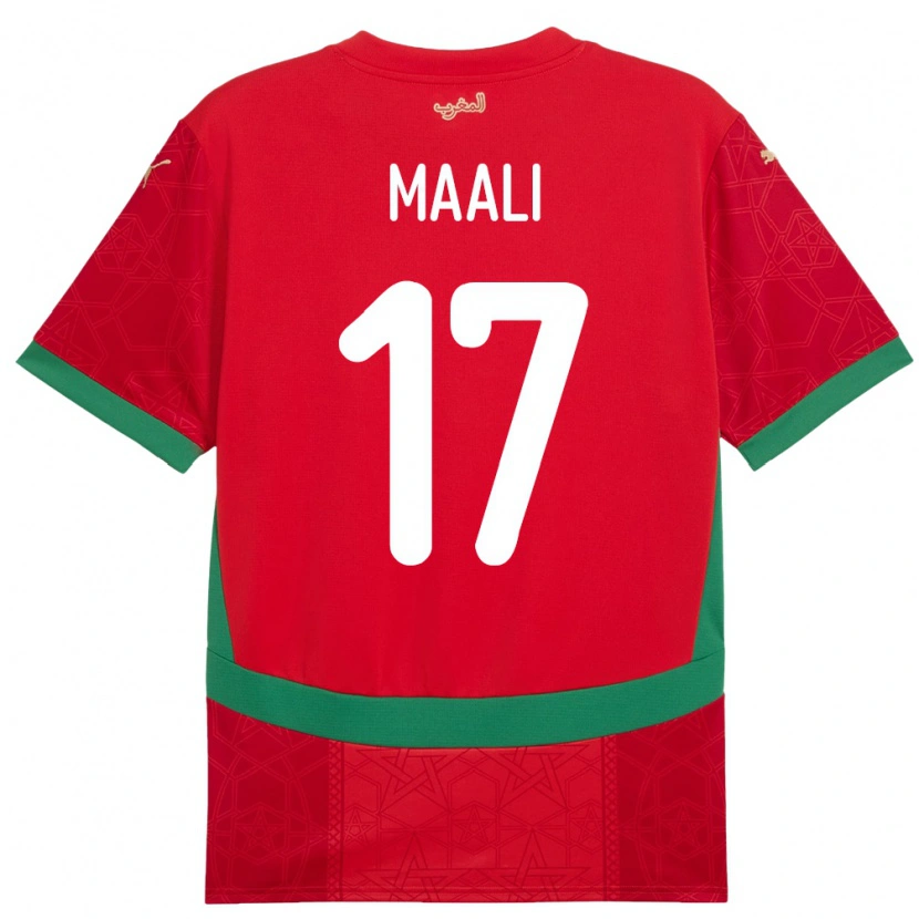 Danxen Kinderen Marokko Abdelhamid Maali #17 Rood Thuisshirt Thuistenue 24-26 T-Shirt