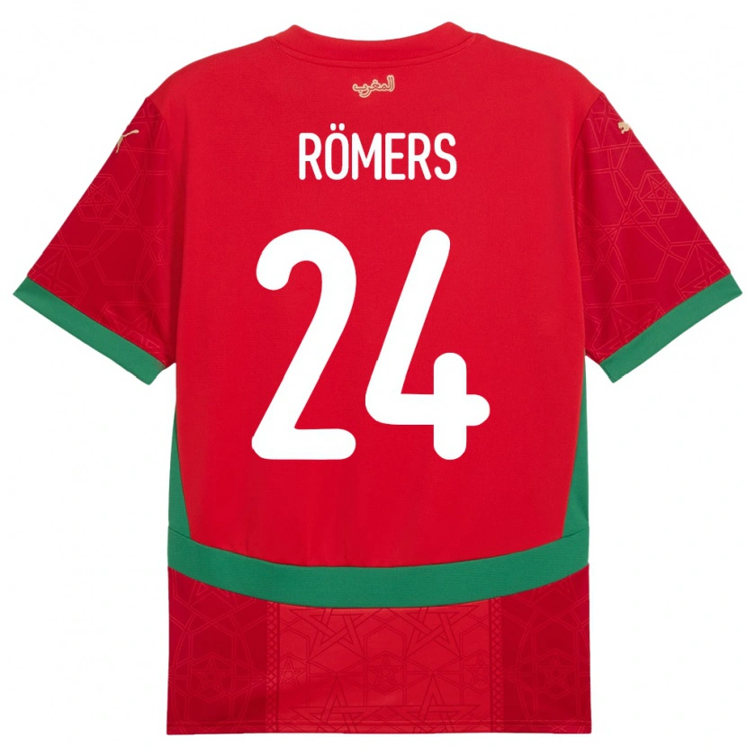 Danxen Kinderen Marokko Arian Römers #24 Rood Thuisshirt Thuistenue 24-26 T-Shirt