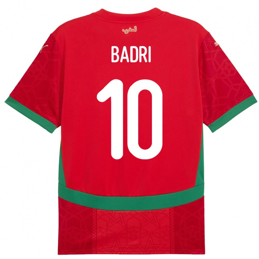 Danxen Kinderen Marokko Najat Badri #10 Rood Thuisshirt Thuistenue 24-26 T-Shirt