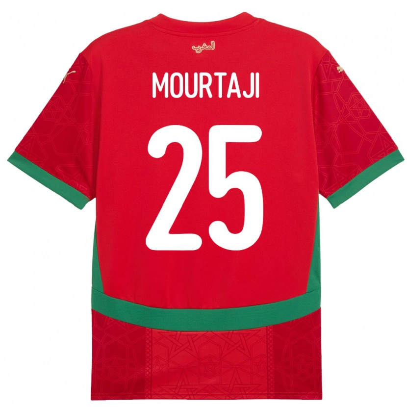 Danxen Kinderen Marokko Chaymaa Mourtaji #25 Rood Thuisshirt Thuistenue 24-26 T-Shirt