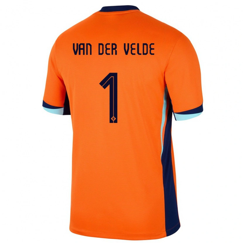 Danxen Kinderen Nederland Valentijn Van Der Velde #1 Oranje Thuisshirt Thuistenue 24-26 T-Shirt