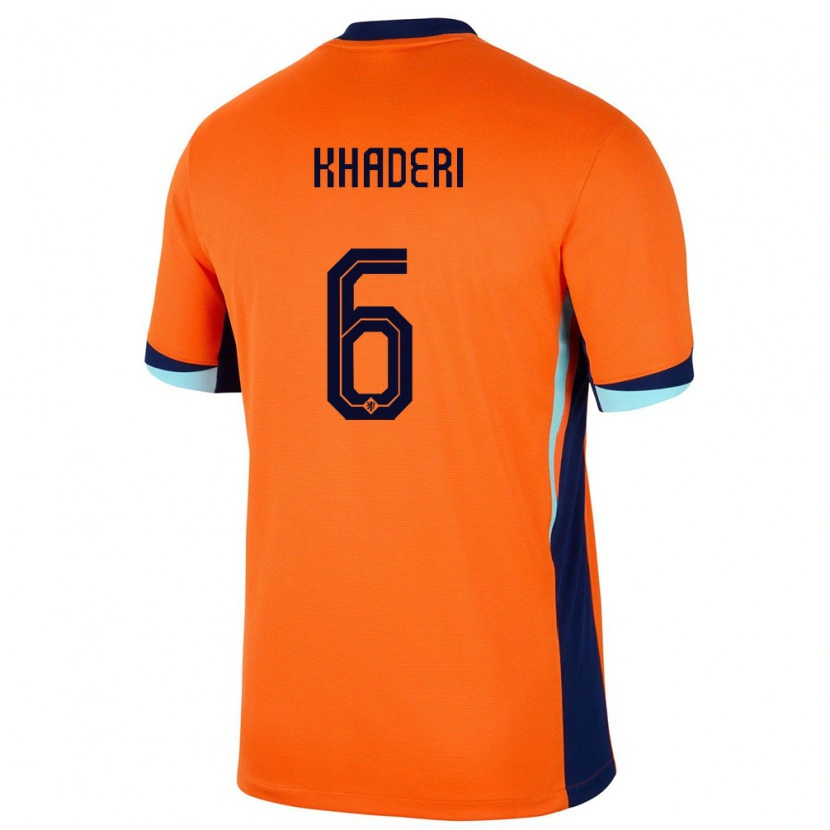 Danxen Kinderen Nederland Benjamin Khaderi #6 Oranje Thuisshirt Thuistenue 24-26 T-Shirt