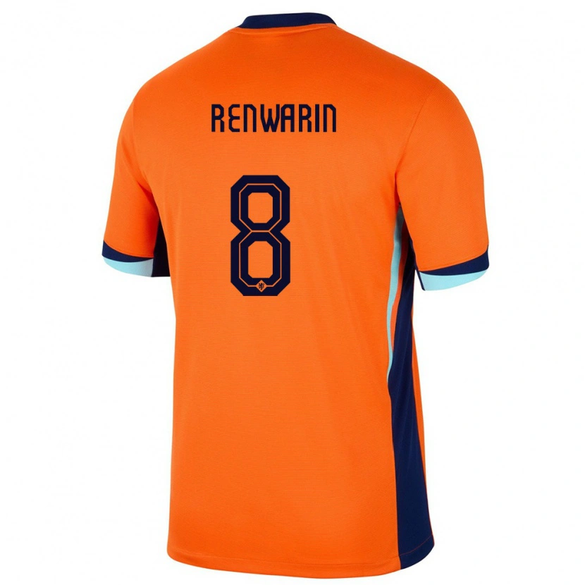 Danxen Kinderen Nederland Givaro Renwarin #8 Oranje Thuisshirt Thuistenue 24-26 T-Shirt