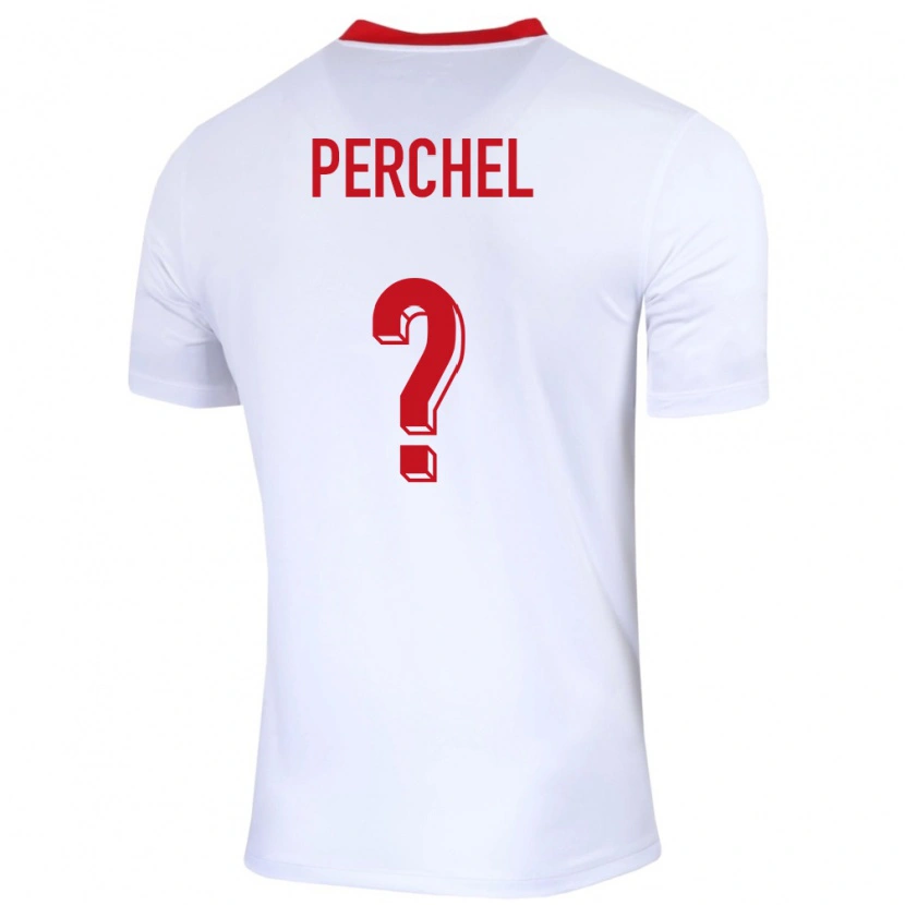 Danxen Kinderen Polen Michal Perchel #0 Wit Thuisshirt Thuistenue 24-26 T-Shirt