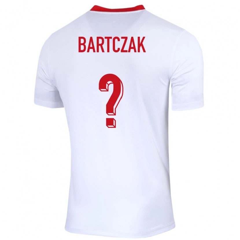 Danxen Kinderen Polen Piotr Bartczak #0 Wit Thuisshirt Thuistenue 24-26 T-Shirt