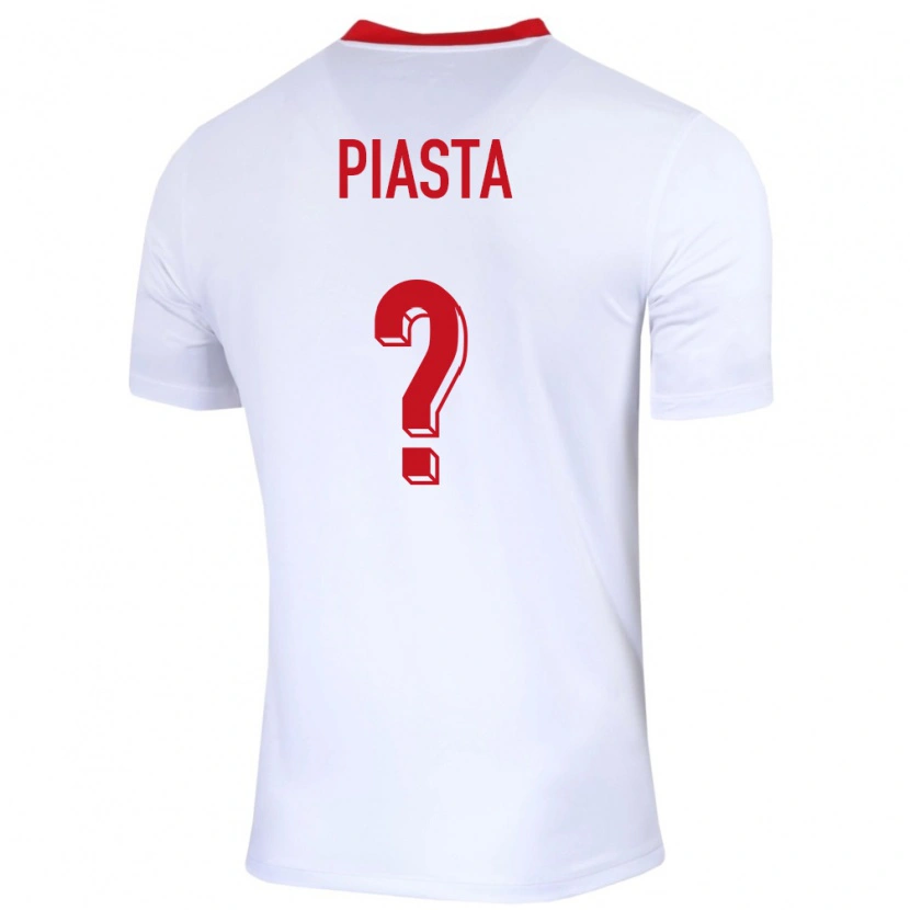 Danxen Kinderen Polen Szymon Piasta #0 Wit Thuisshirt Thuistenue 24-26 T-Shirt