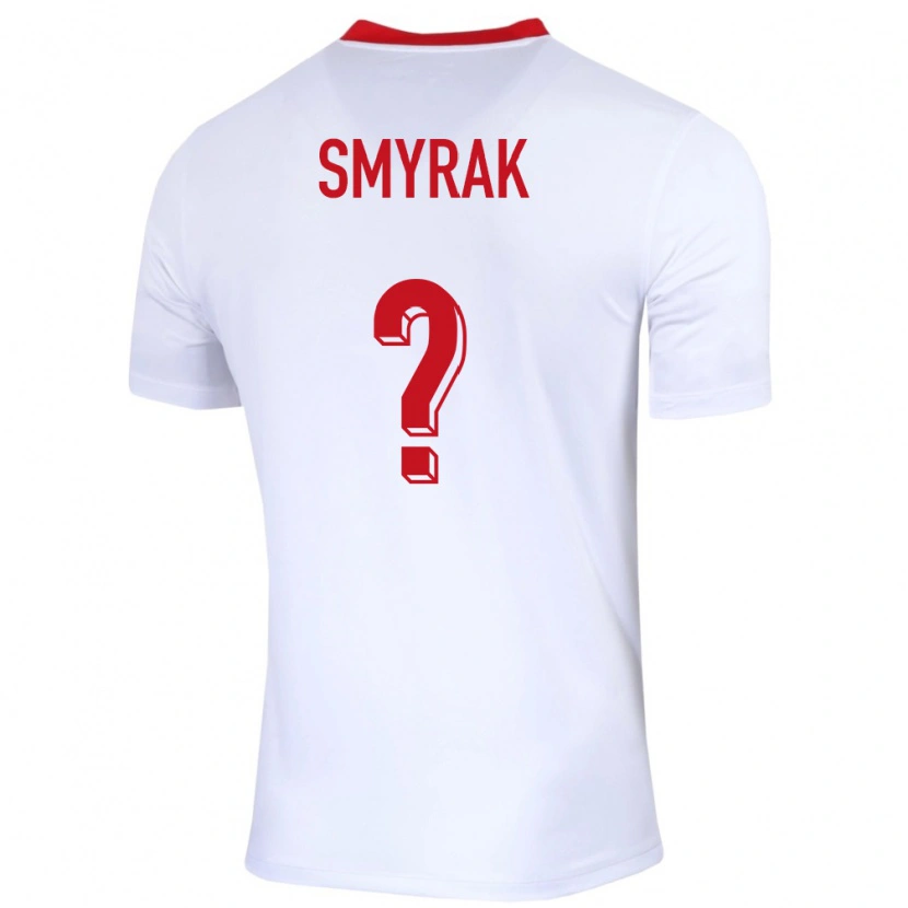 Danxen Kinderen Polen Hubert Smyrak #0 Wit Thuisshirt Thuistenue 24-26 T-Shirt