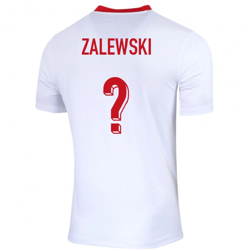 Danxen Kinderen Polen Zachary Zalewski #0 Wit Thuisshirt Thuistenue 24-26 T-Shirt