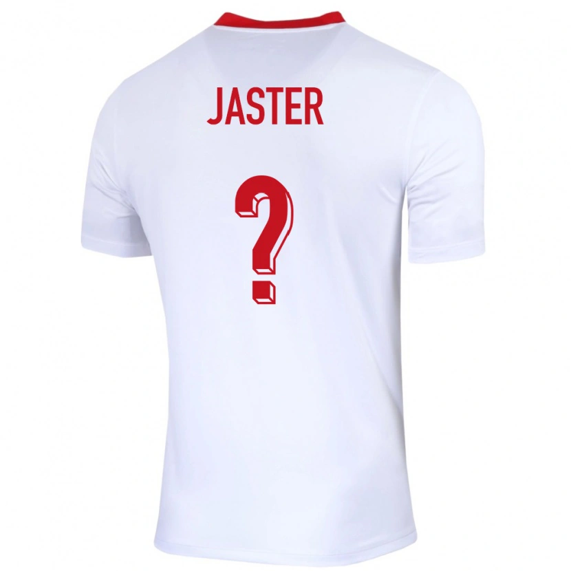 Danxen Kinderen Polen Adrian Jaster #0 Wit Thuisshirt Thuistenue 24-26 T-Shirt