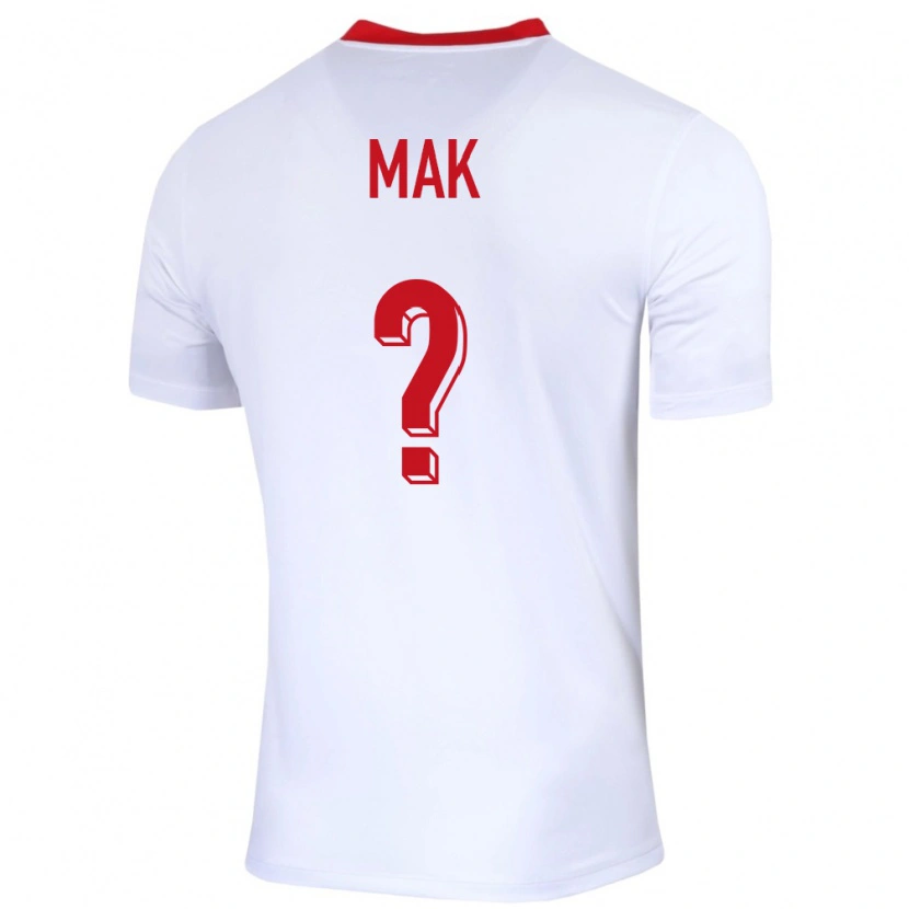 Danxen Kinderen Polen Igor Mak #0 Wit Thuisshirt Thuistenue 24-26 T-Shirt