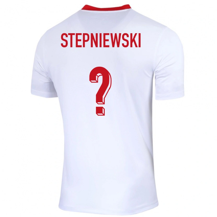Danxen Kinderen Polen Tymon Stepniewski #0 Wit Thuisshirt Thuistenue 24-26 T-Shirt