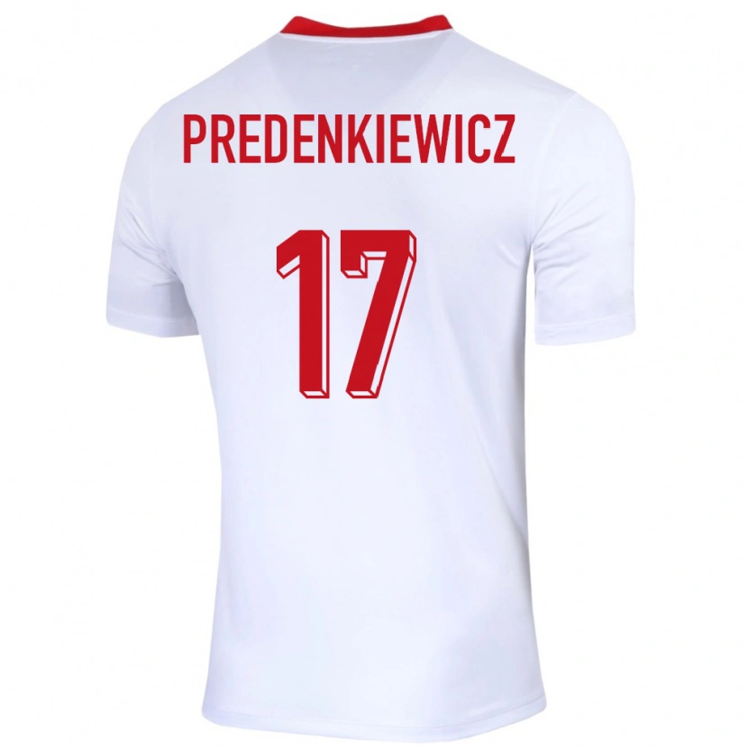 Danxen Kinderen Polen Marcel Predenkiewicz #17 Wit Thuisshirt Thuistenue 24-26 T-Shirt